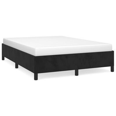 vidaXL Estrutura de cama 140x190 cm veludo preto