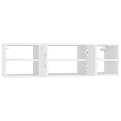 vidaXL Estante de parede 102x30x29 cm contraplacado branco