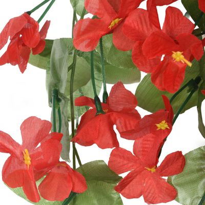 vidaXL Grinaldas de flores de Natal 3 pcs 85 cm vermelho