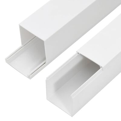 vidaXL Calhas para cabos 100x40 mm 10 m PVC