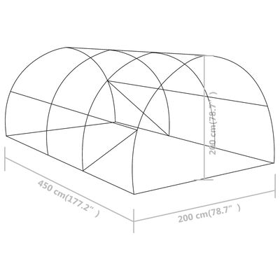 vidaXL Estufa 9 m² 4,5x2x2 m