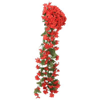 vidaXL Grinaldas de flores de Natal 3 pcs 85 cm vermelho