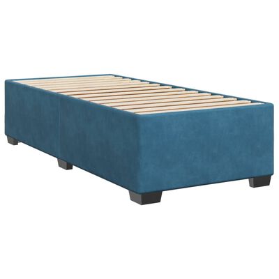 vidaXL Cama boxspring com colchão 80x200 cm veludo azul