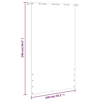 vidaXL Tela de varanda 140x240 cm tecido Oxford bege