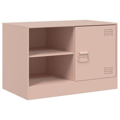 vidaXL Móvel de TV 67x39x44 cm aço rosa