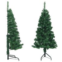 vidaXL Árvore de Natal artificial de canto 120 cm PVC verde