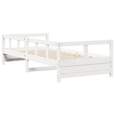 vidaXL Sofá-cama sem colchão 80x200 cm madeira de pinho maciça branco