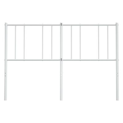 vidaXL Cabeceira de cama 135 cm metal branco