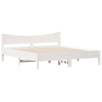 vidaXL Cama sem colchão 180x200 cm madeira de pinho maciça branco