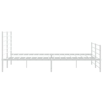vidaXL Estrutura de cama com cabeceira e pés 200x200 cm metal branco