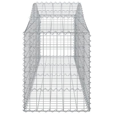 vidaXL Cestos gabião arqueados 7 pcs 200x50x60/80 cm ferro galvanizado