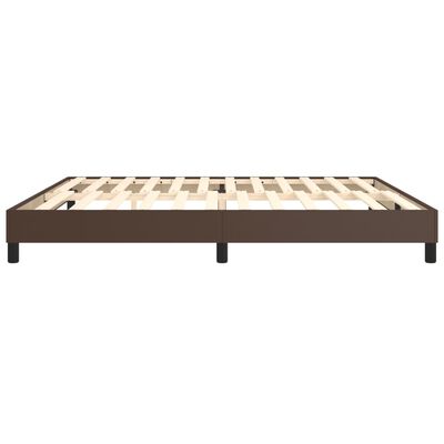 vidaXL Estrutura de cama 200x200cm couro artificial castanho