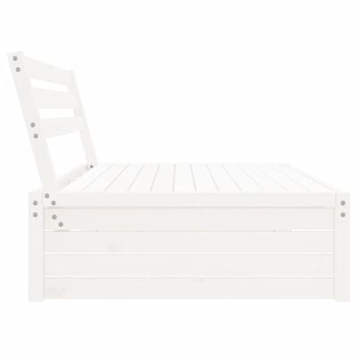 vidaXL Sofá de centro para jardim 120x80 cm pinho maciço branco