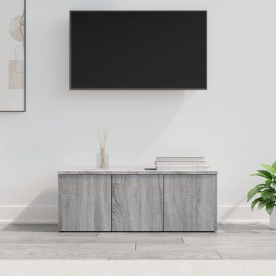 vidaXL Móvel de TV 80x34x30 cm derivados de madeira cinzento sonoma