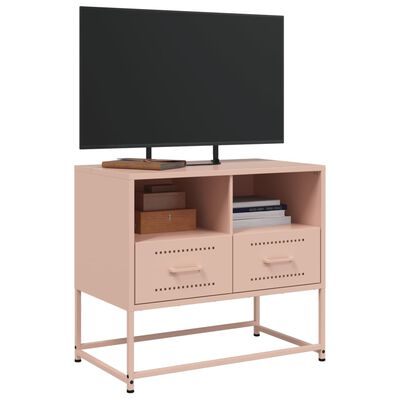 vidaXL Móvel de TV 68x39x60,5 cm aço rosa