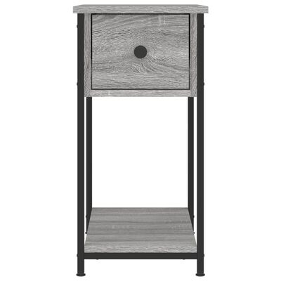 vidaXL Mesa de cabeceira 30x60x60 cm derivados madeira sonoma cinza