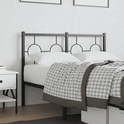 vidaXL Cabeceira de cama 120 cm metal preto