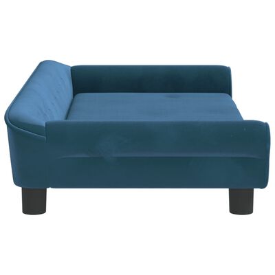 vidaXL Cama para cães 100x50x21 cm veludo azul