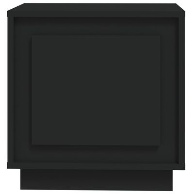 vidaXL Mesa de cabeceira 44x35x45 cm derivados de madeira preto