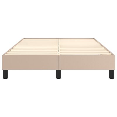 vidaXL Estrutura de cama 120x200 cm couro artificial cappuccino