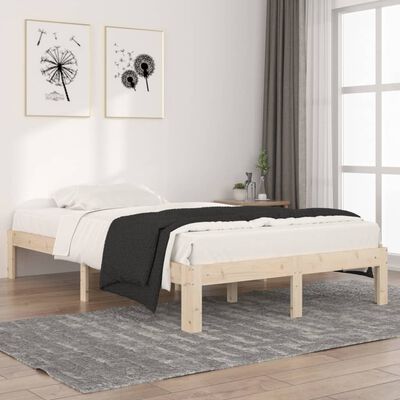 vidaXL Estrutura de cama 120x200 cm pinho maciço