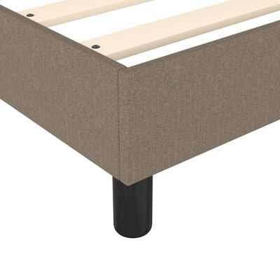 vidaXL Estrutura de cama 160x200 cm tecido cinza-acastanhado