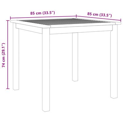 vidaXL Conjunto de jantar p/ jardim 5 pcs madeira de acácia maciça