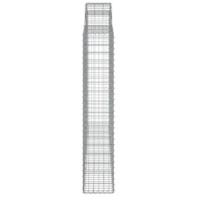 vidaXL Cestos gabião arqueados 2pcs 200x30x160/180cm ferro galvanizado