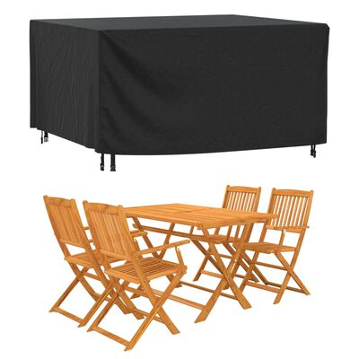 vidaXL Capa p/ mobiliário jardim 180x140x90 cm impermeável 420D preto