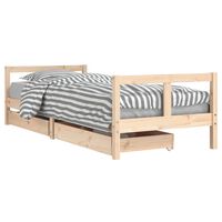 vidaXL Estrutura de cama infantil c/ gavetas 80x200 cm pinho maciço