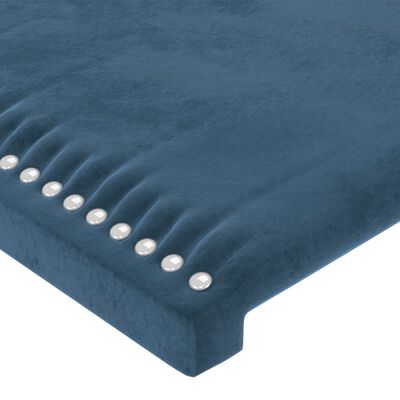 vidaXL Cabeceira de cama 2 pcs veludo 80x5x78/88 cm azul-escuro