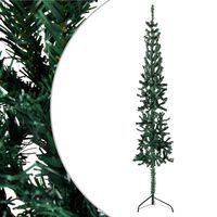 vidaXL Meia árvore de Natal fina com suporte 120 cm verde