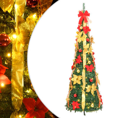 vidaXL Árvore de Natal artificial pop-up c/ 150 luzes LED 180 cm verde