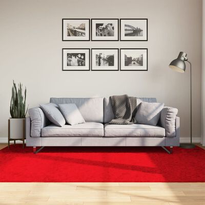 vidaXL Tapete de pelo curto OVIEDO 160x230 cm vermelho