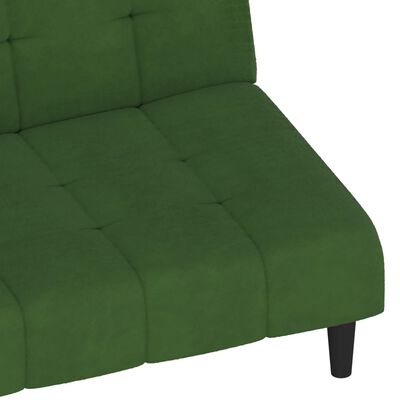 vidaXL Sofá-cama de 2 lugares veludo verde-escuro