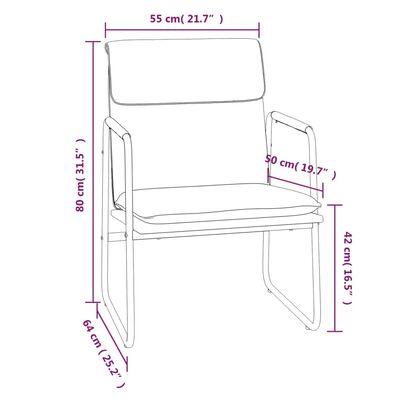 vidaXL Cadeira lounge 55x64x80 cm tecido cinza-acastanhado