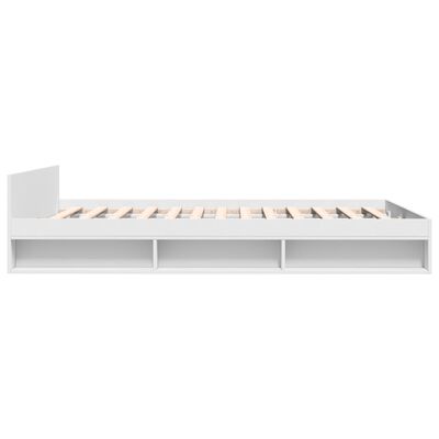 vidaXL Estrutura de cama c/ gavetas 160x200cm derivados madeira branco