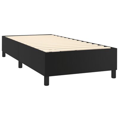 vidaXL Estrutura de cama 100x200 cm couro artificial preto