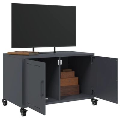 vidaXL Móvel de TV 68x39x43,5 cm aço antracite