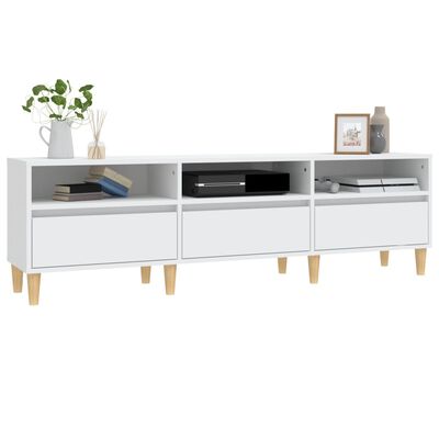 vidaXL Móvel de TV 150x30x44,5 cm derivados de madeira branco