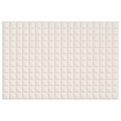 vidaXL Manta pesada 5 kg 122x183 cm tecido creme-claro