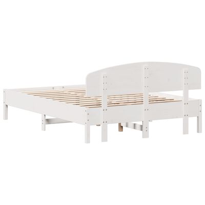 vidaXL Cama sem colchão 120x200 cm madeira de pinho maciça branco