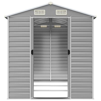 vidaXL Abrigo de jardim 191x300x198 cm aço galvanizado cinzento-claro