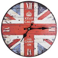 vidaXL Relógio de parede vintage UK 30 cm