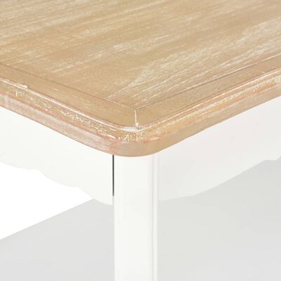 vidaXL Mesa de centro 87,5x42x44 cm pinho maciço branco e castanho