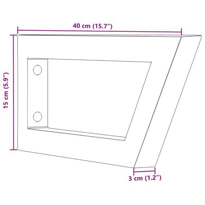 vidaXL Suportes de prateleira p/lavatório 2pcs aço trapezoidais branco