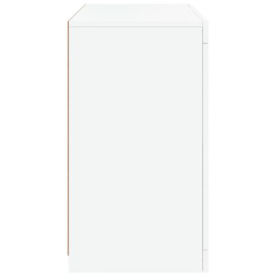 vidaXL Aparador com luzes LED 60,5x37x67 cm branco