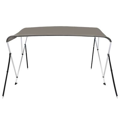 vidaXL Toldo de 3 arcos Bimini 183x180x137 cm cinzento