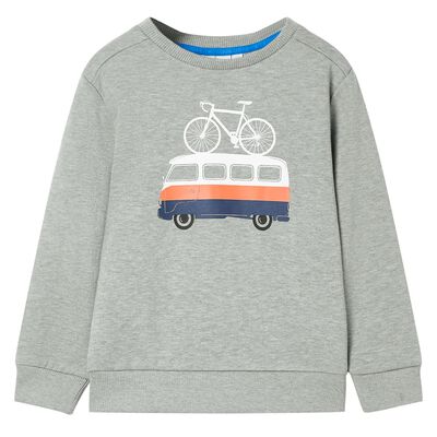 Sweatshirt para criança cor caqui-claro mesclado 116