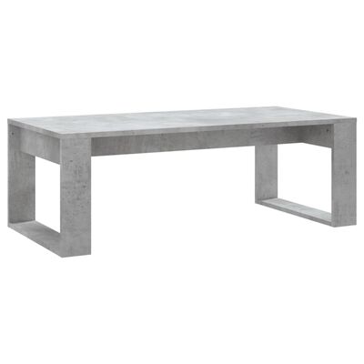 vidaXL Mesa de centro 102x50x35 cm derivados madeira cinzento cimento